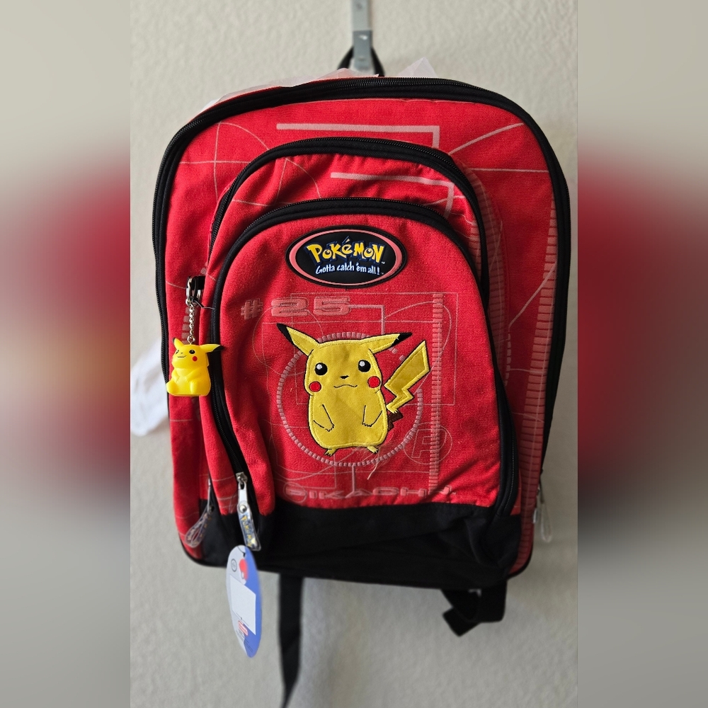 Super Vintage Super Rare! Nintendo Black and Red Pokémon Backpack